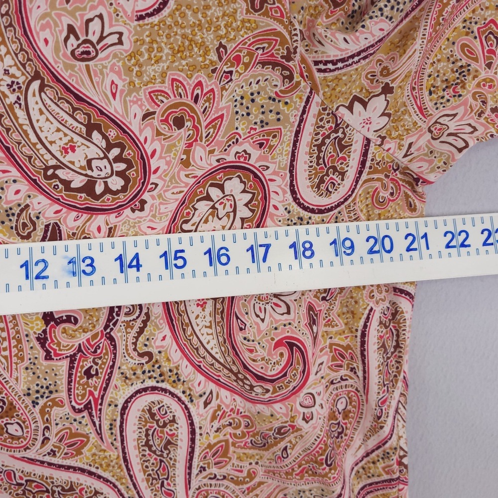 Talbots Split Neck Tee Plus Size 1x Sprinkle Pais… - image 5